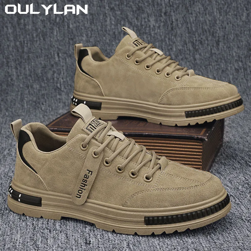 

Oulylan Fashion Wear-resistant Anti Slip Shoes Men's Work Shoes Trendy Versatile Casual Footwear for Men Classics Style Shoe