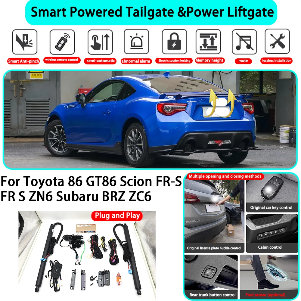 for Toyota 86 GT86 Scion FR-S FR S ZN6 Subaru BRZ ZC6 OEM Smart Automatic Powered Tailgate Electric Power Tailgate Lift Kit