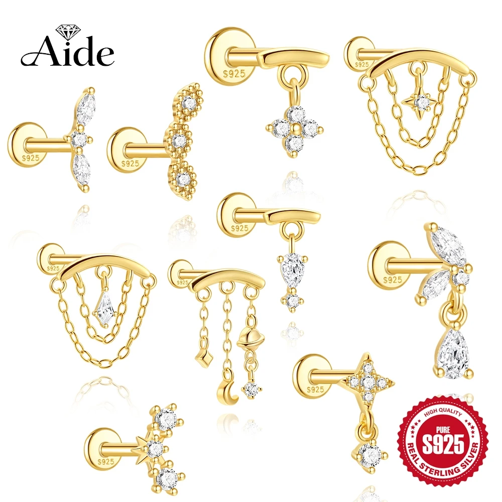 

Серьги AIDE из стерлингового серебра 925 пробы с геометрическим рисунком маркизы, подвеска в виде четырехлистного клевера, цепочка с кисточками, четырехконечная звезда