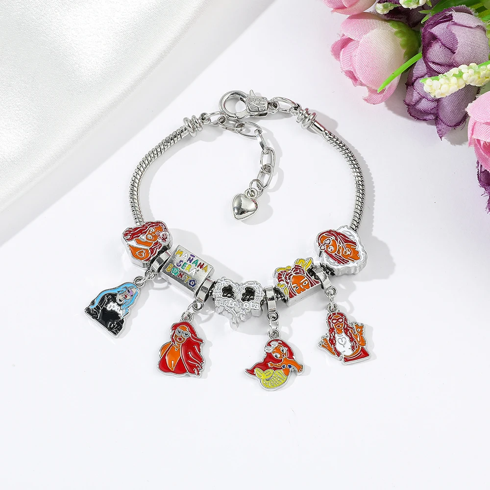 Karol G Mañana Sera Bonito Charms سوار موضة لطيف المغني الخرز قلادة الإسورة النساء المعادن المينا سلاسل اليد مجوهرات هدايا