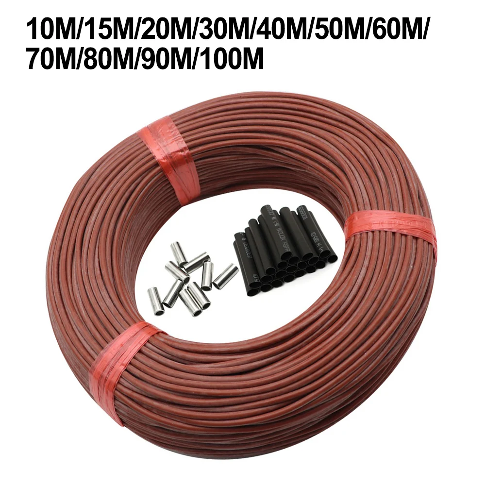 1pc Underfloor Heating Cable 12K Floor Heating Cable 33ohm/m Carbon Fiber Infrared Electric Heating Tape Floor Heating Wire