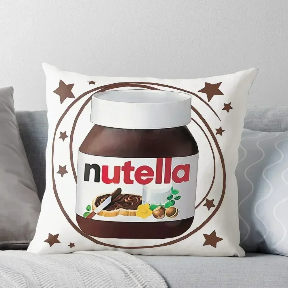 

Nutella Swirls Throw Pillow Pillowcase Cushion Luxury Cushion Cover Bed pillowcases Luxury Sofa Cushions pillow
