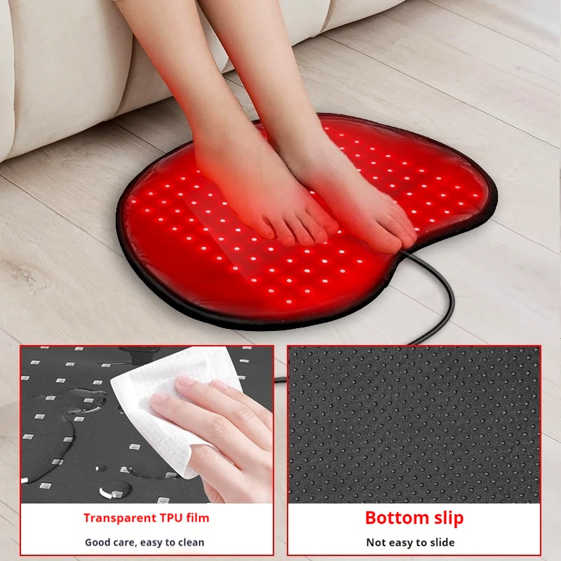 LED Red Light Infrared Cushion Foot Pad and Back Cushion Multi-Purpose Device