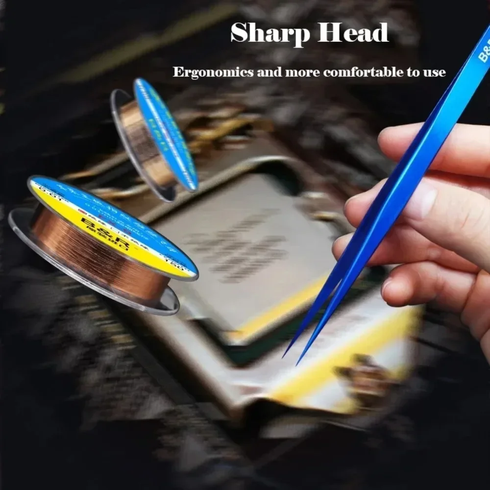 ب & أو ملقط دقيق دقيق للغاية ، فولاذ مقاوم للصدأ ، طرف مستقيم ، ملقاط للهاتف ، لوحة رئيسية ، أدوات إصلاح احترافية