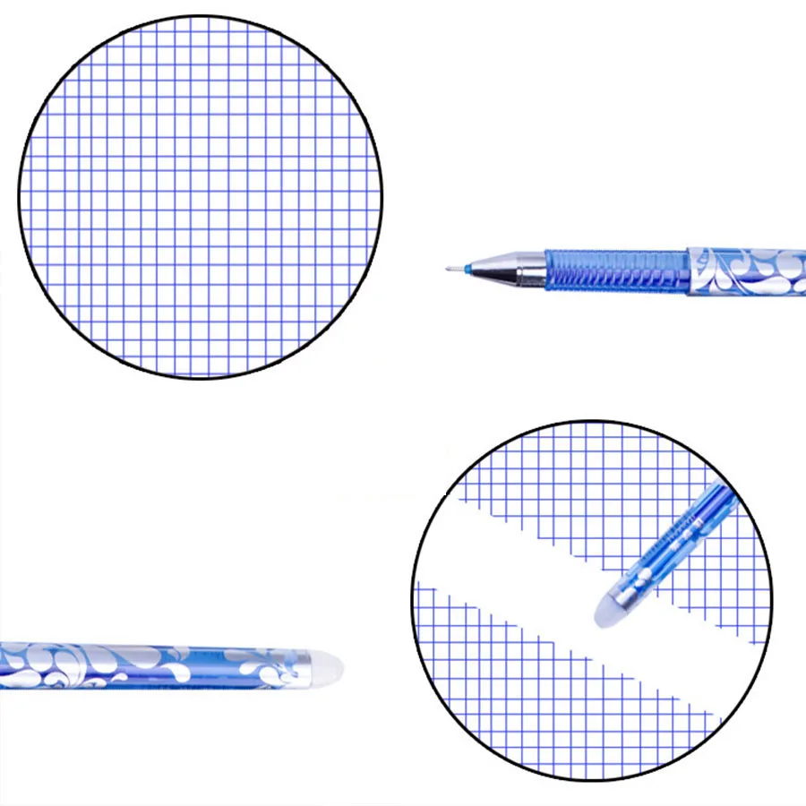 12pcs/set Black/Blue/Red Erasable Gel Pens 3 Colors Fine tip 0.5mm Smooth Writing for Office Students Stationery image 6