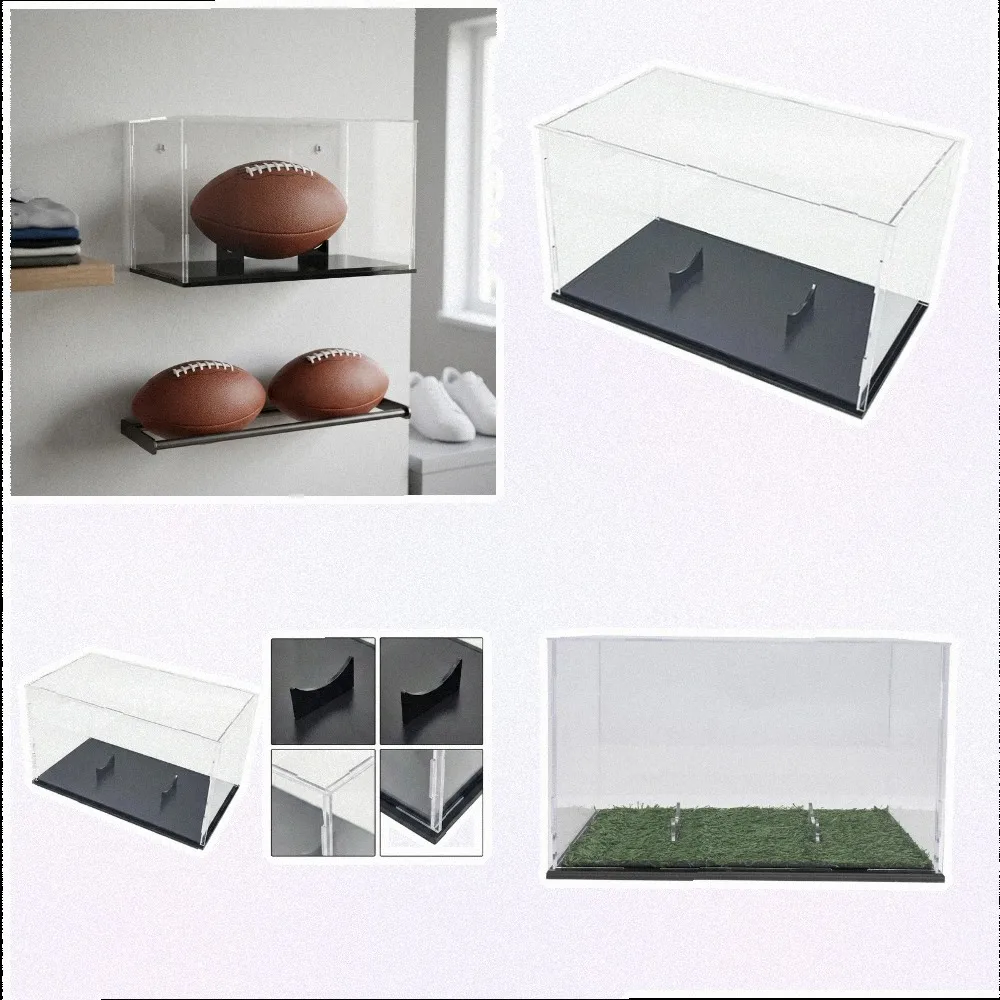 Detachable for acrylic Organizer For Football Display Case Sturdy Construction Transparent Display Box Lightweight Design