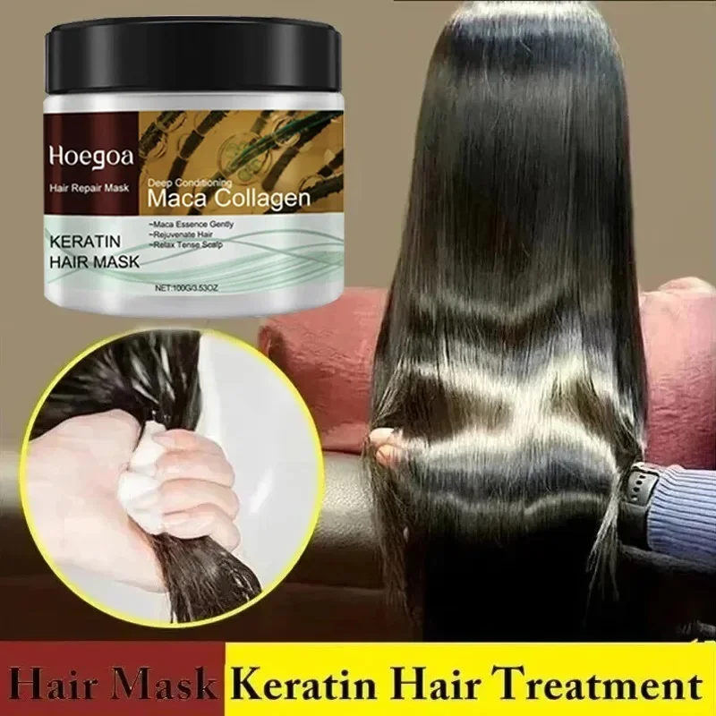 Collagen Keratin Hair Mask Repair Damage Frizzy Straighten Soft Smooth Moisturize  Hair Treatment Hair Restore Cream Hair Care