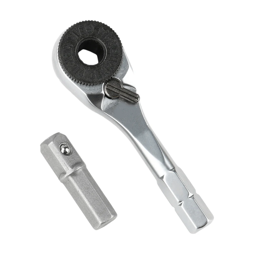 

1/4” Torque Wrench Dual-direction Ratchet Head Stainless Steel Hexagonal Ratchet Wrench Hand Tools For Car Repair