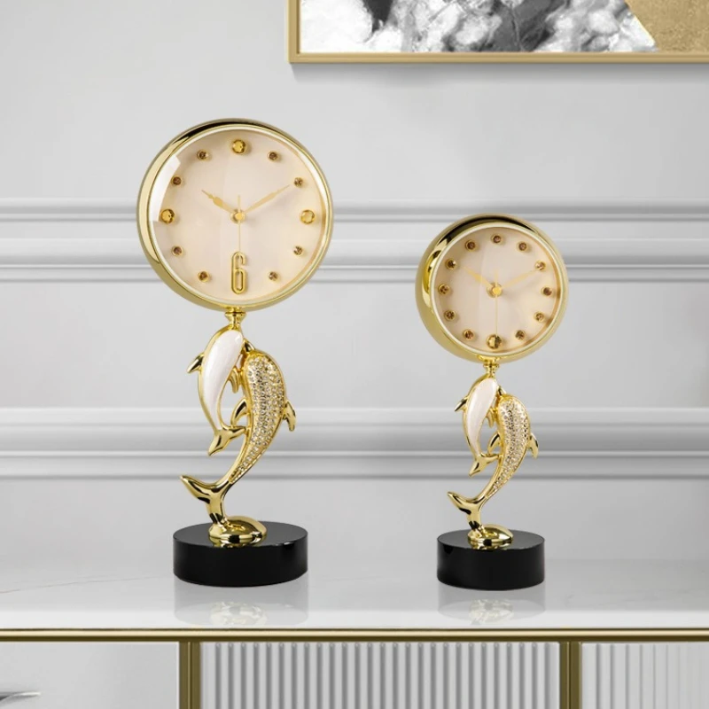 

Modern light luxury watch table test clock, living room desktop clock decoration
