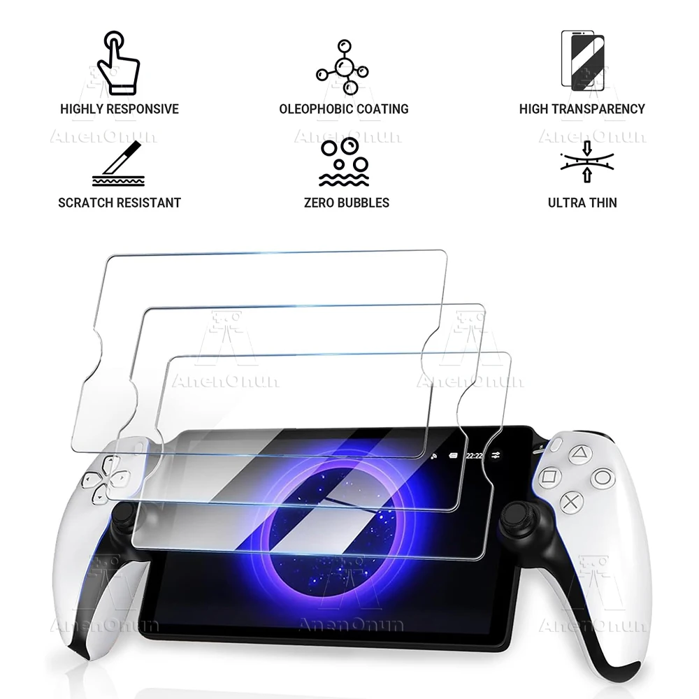 PS Portal HD Tempered Glass 9H Hardness Shatterproof Anti-Scratch Anti-Fingerprint Bubble-Free 2.5D Curved Edge Screen Protector