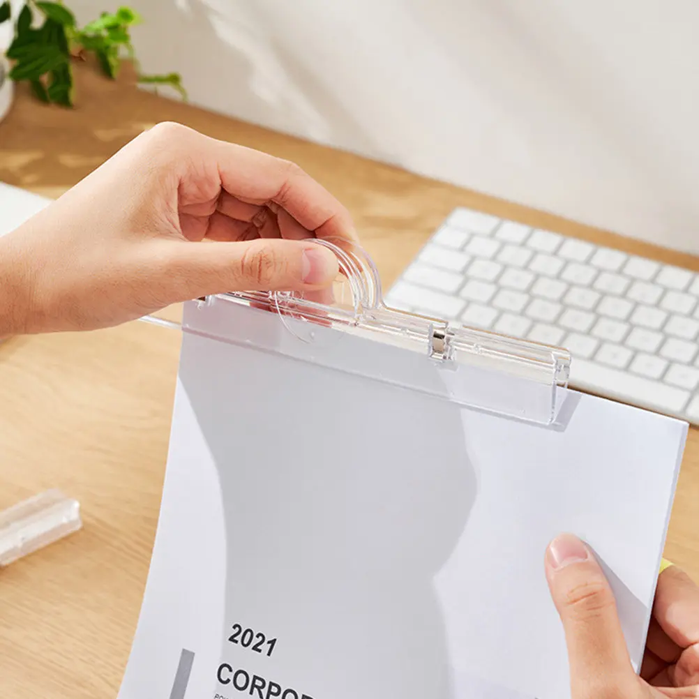 

2Pcs Paper Binder Clips File Organizing Clamps Multi Functional Bill Clips Japanese Style Office School Supplies for Secure