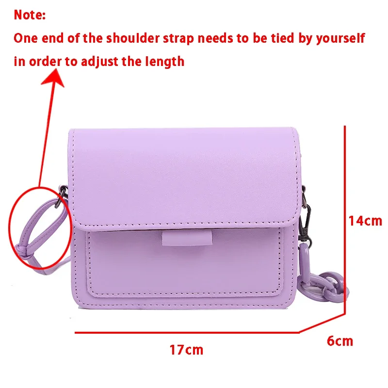 Fashion Brand Women\'s Small Crossbody Bag Lightweight PU Leather Messenger Bag Flap Handbag Purse Summer Travel Bag for Female