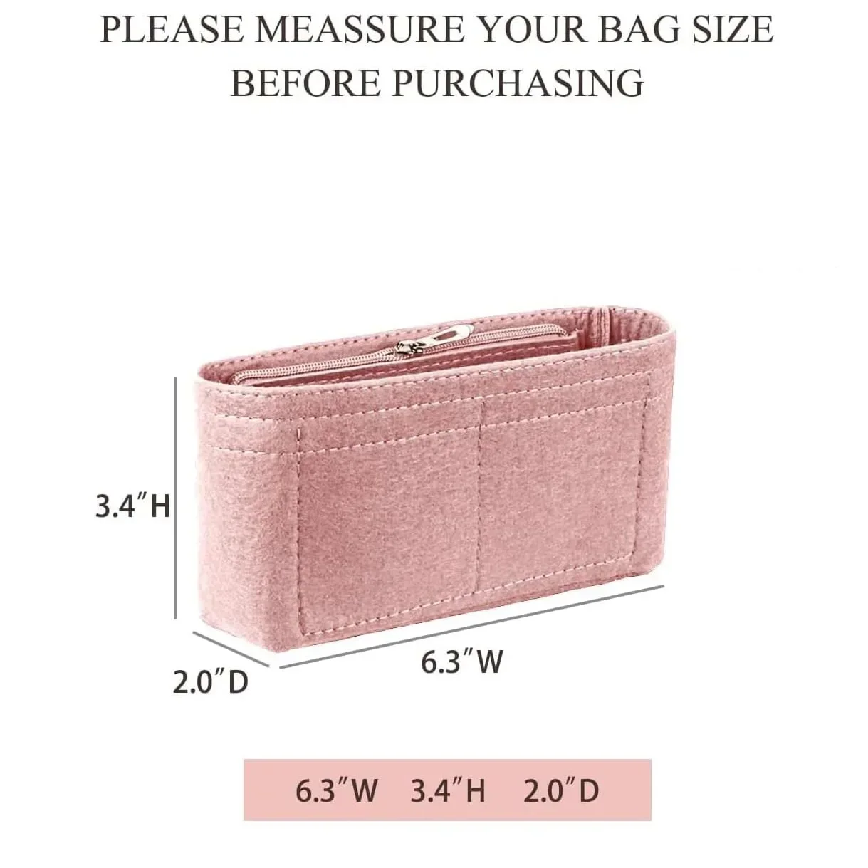 NEW Multi-Pocket Bag The Liner Felt Purse Insert Handbag Liner Bag Organizer for Longchamp Mini Storage Bag