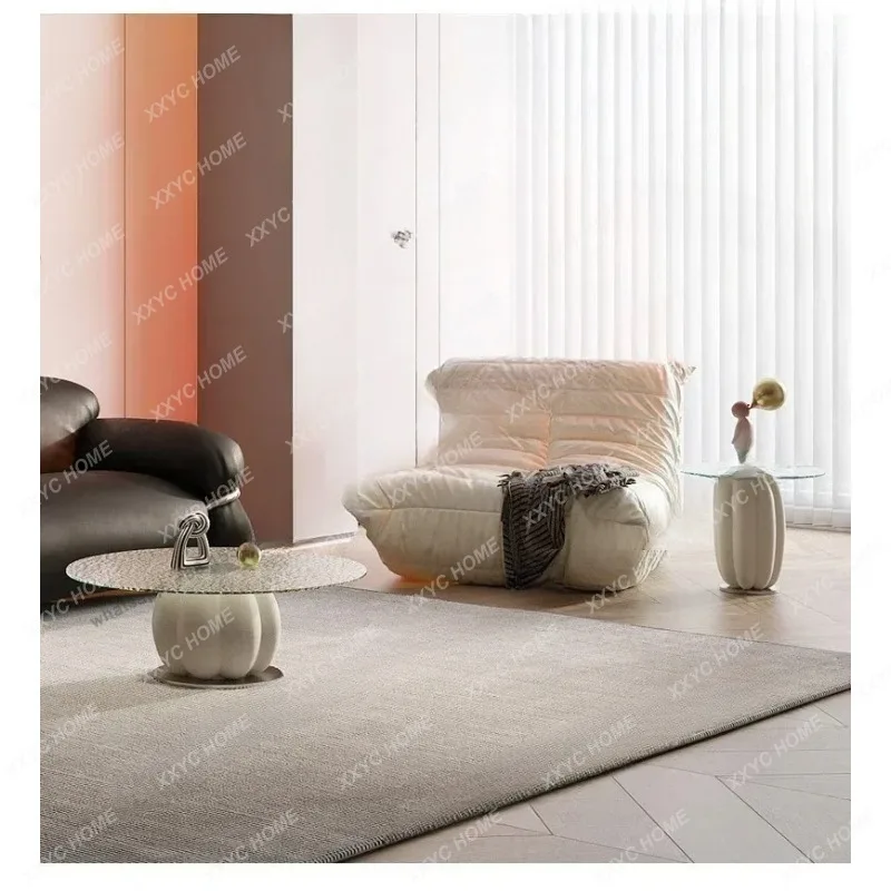 XXCoffee Table Modern Living Room Home Size Combination round Height Glass Surface Design