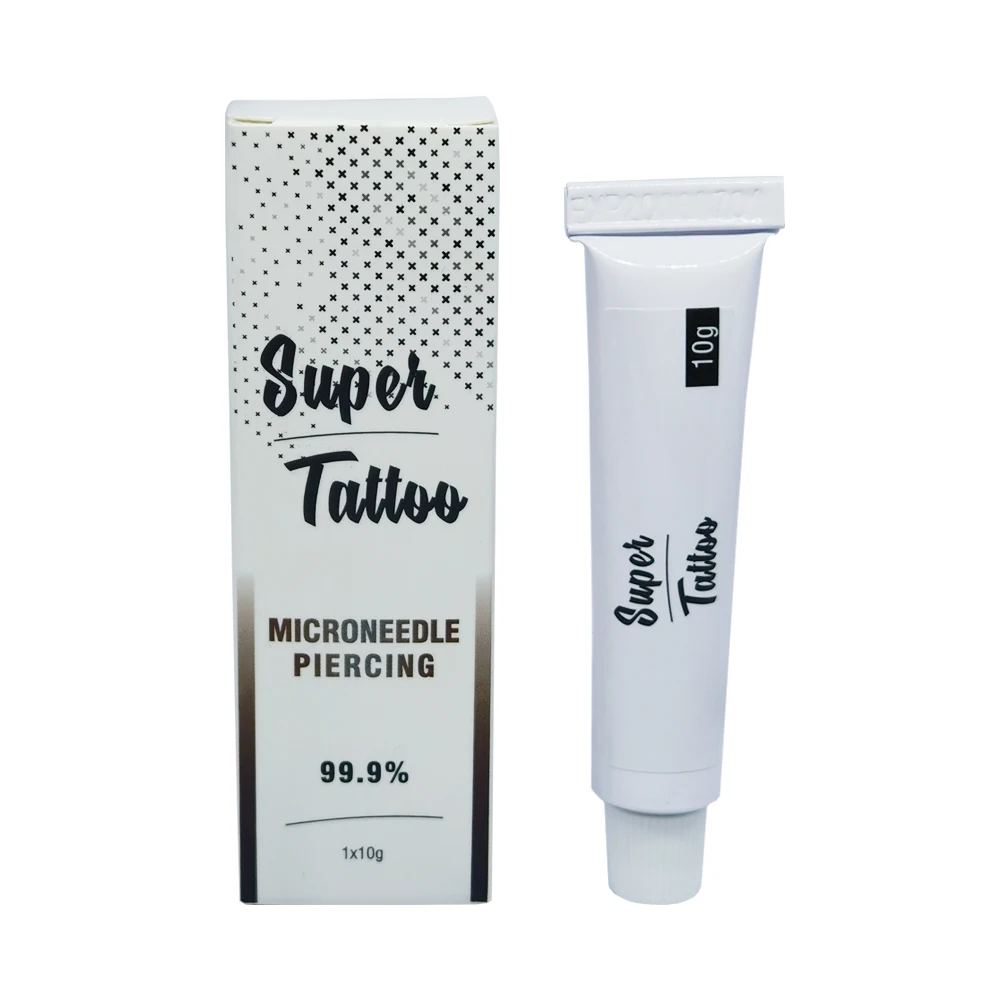 

New 99.9% Super Tattoo Cream Before Permanent Makeup Microblading Piercing Eyebrow Lips Liner Auxiliary Cream Body Beauty 10g