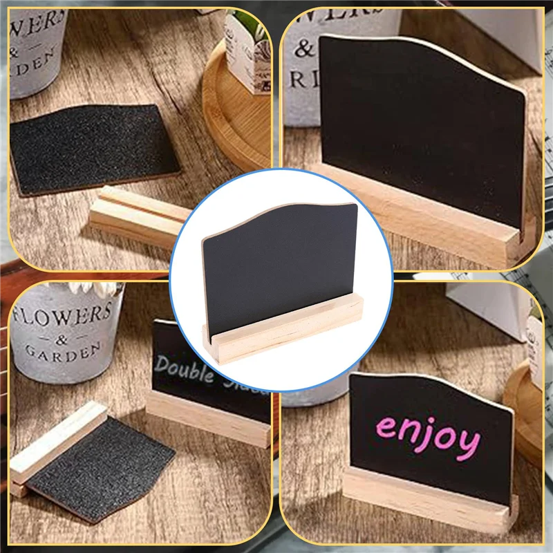 GO-4 PCS Mini Chalkboard Signs For Chalk Sign,Food Labels Message Board Signs For Party Restaurant Wedding