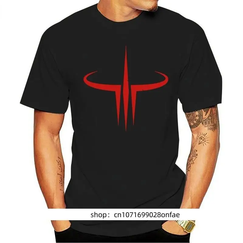 

Kemeja Gempa Limitiert Neu Logo Game Menembak Quake3 Kaus Lengan Pendek Pakaian Streetwear Camisetas Bersirkulasi