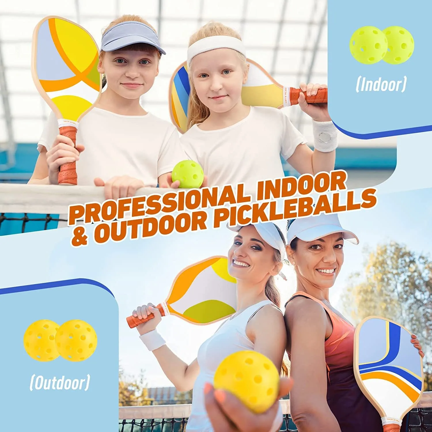 Pickleball Paddles For Unisex 2024 New Outdoor Sports Wooden PP Edge Yang Wood High Quality Designer Brand