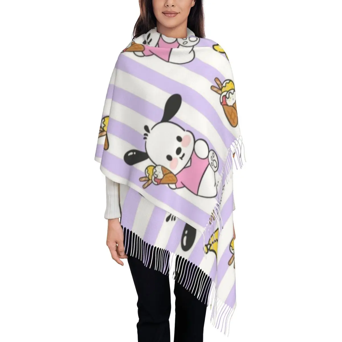 

Custom Printed Pochacco Cartoon Scarf Men Women Winter Warm Scarves Shawls Wraps