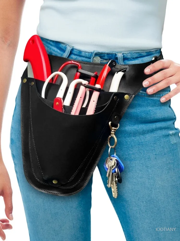 

Portable Tool Belt Adult Cosplay Storage Bag Gift Belt Multi-slot Adjustable Belt Garden Tool Gardener Leather Waist Bag 2025