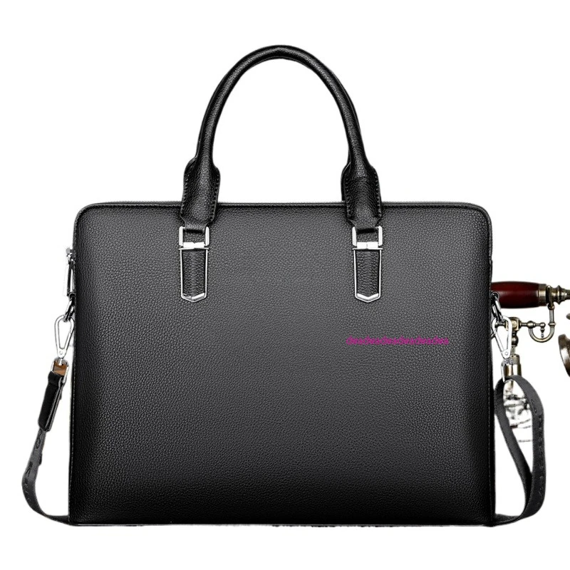 

2023 New Luxury Cow Genuine Leather Business Men's Briefcase Male Briefcase Shoulder Bag Men Messenger Bag Tote Computer Bags