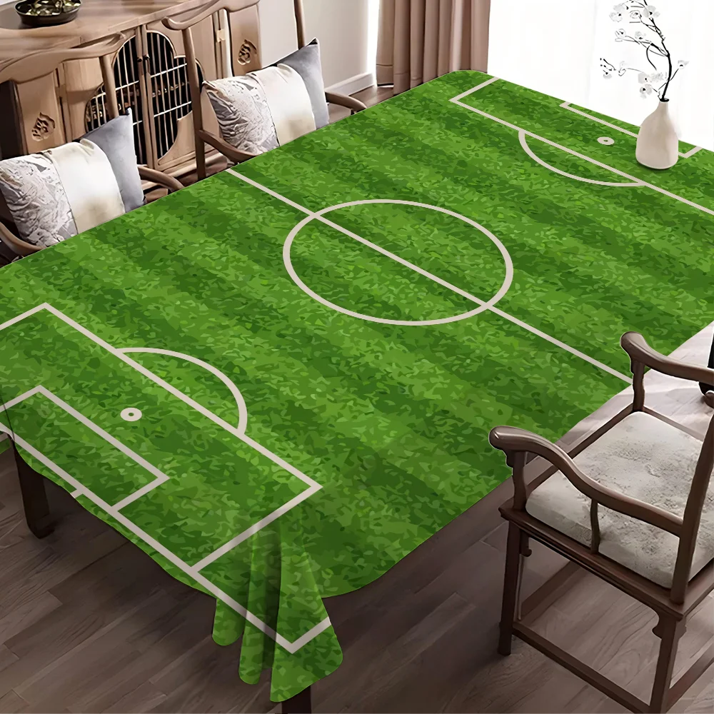 Football Field Plan Home Tablecloths Dining Decoration And Rectangular Table Accessories Waterproof Cloth Anti-stain