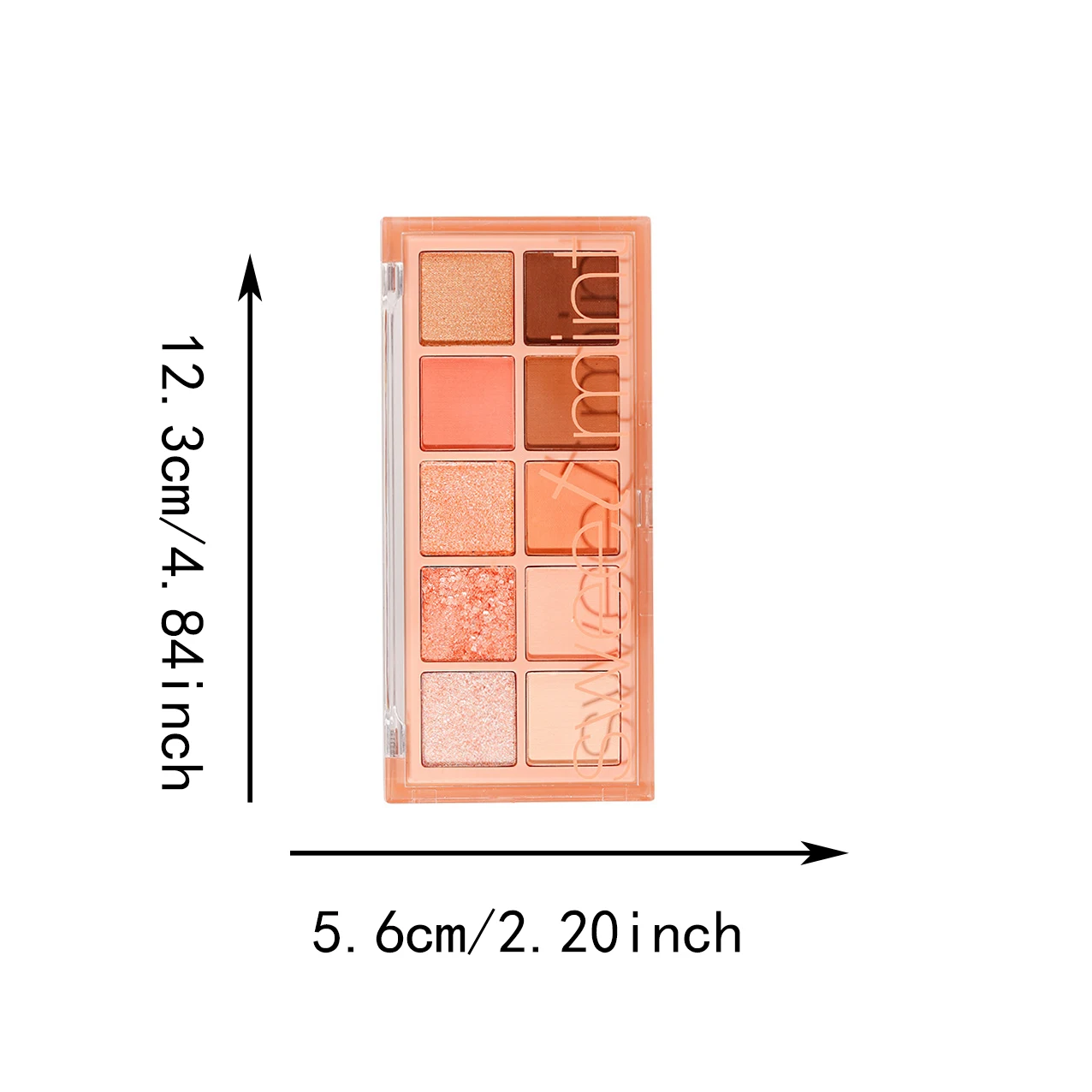 10色のアイシャドウパレット セメントブラウン アースカラー パール光沢マット ファインフラッシュ スリーテクスチャー ヌードメイクアップ ハンドルプレート