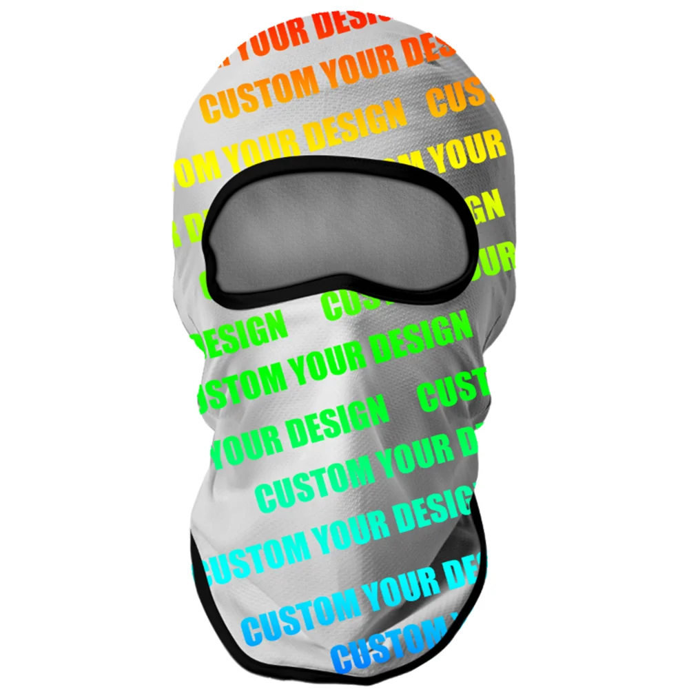 100pcs Personalized Ski Mask Protective Balaclava Motorcycle Face Mask Headgear Hiking Camping Bicycle Hood Men Custom Your LOGO