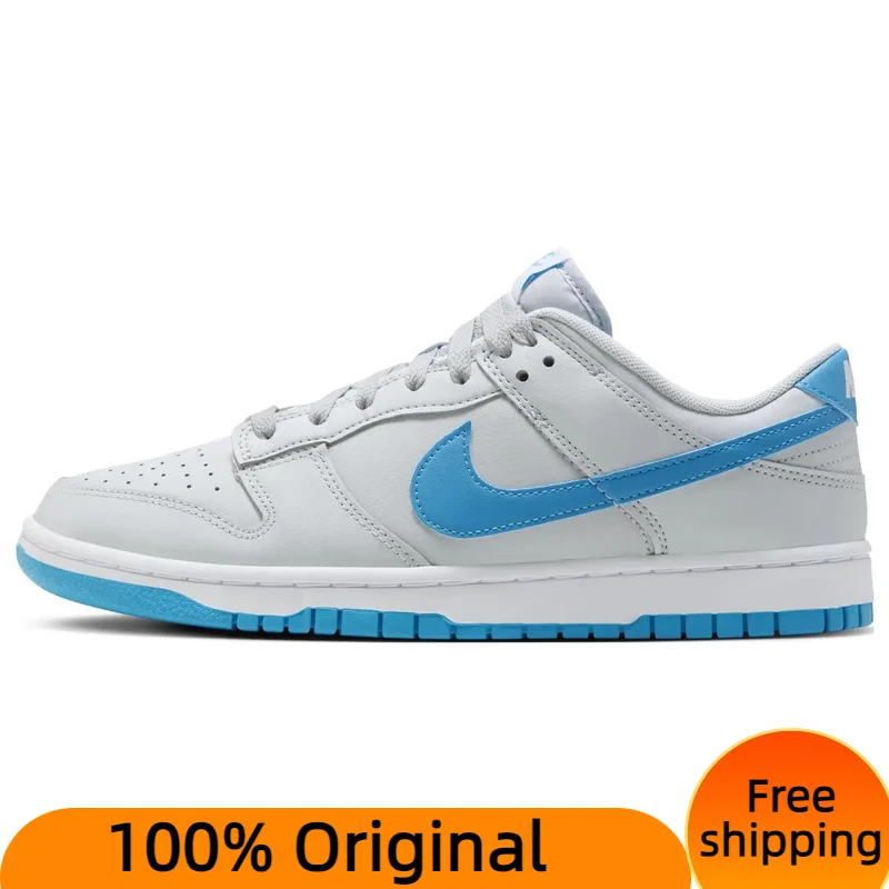 Nike Dunk Low "Pure Platinum/Blue Lightning" Sneakers shoes With Original Box