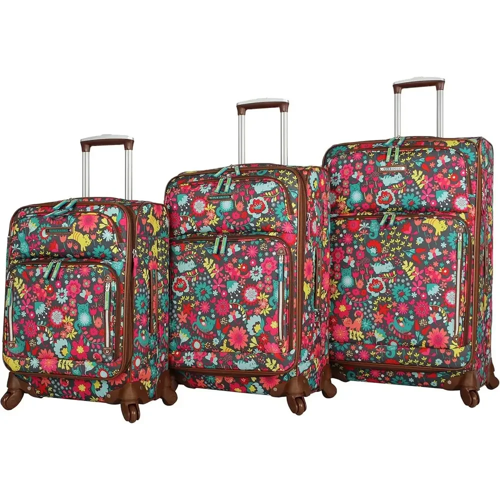 

Набор из 3-х расширяемых чемоданов на колесиках для женщин