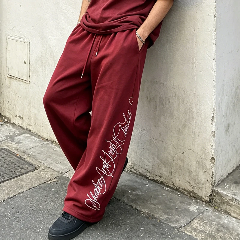 

Sweatpants for Men Women Y2K Streetwear Oversized Wide Leg Pants Casual Hip Hop Joggers for Street Style Harajuku Retro Track