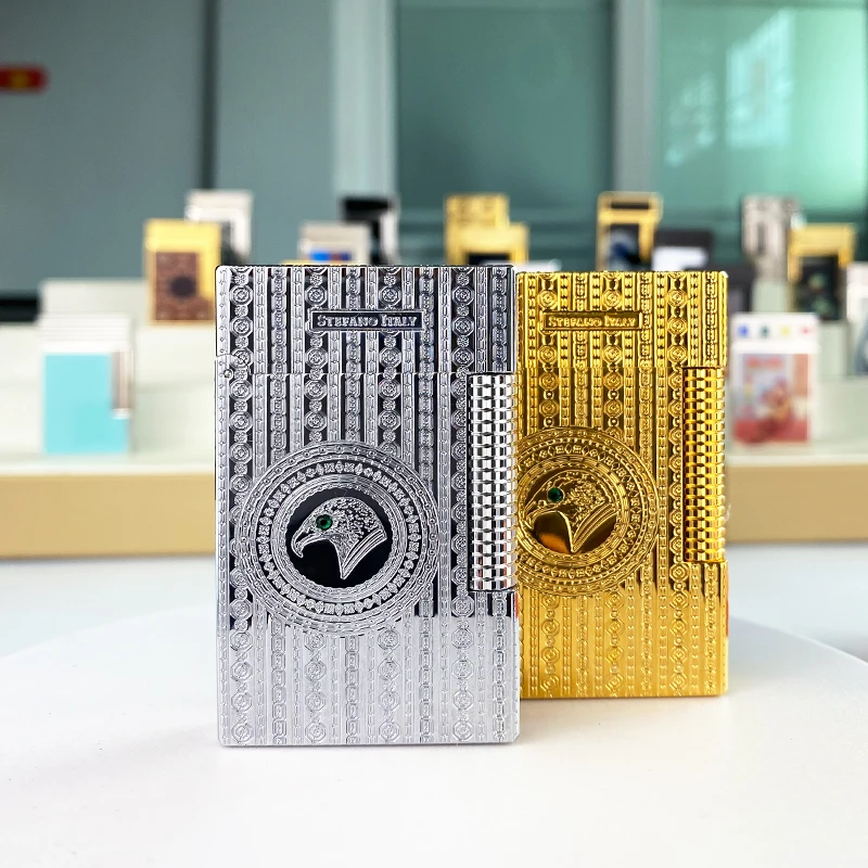 

Langsheng Lighter Pure Copper Customized Gift for Boyfriend High end Steel Sound Grinding Wheel Vintage Genuine Inflatable Light
