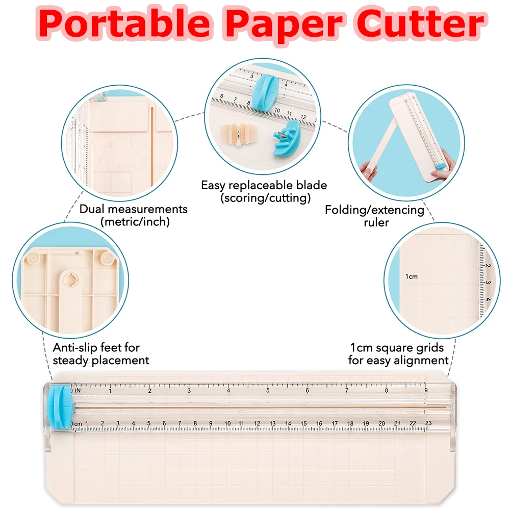 

Mini Paper Trimmer Paper Cutter for Craft Paper Card Photo Laminated Paper Cutter Scrapbook Home Crafts Tools Portable Machine