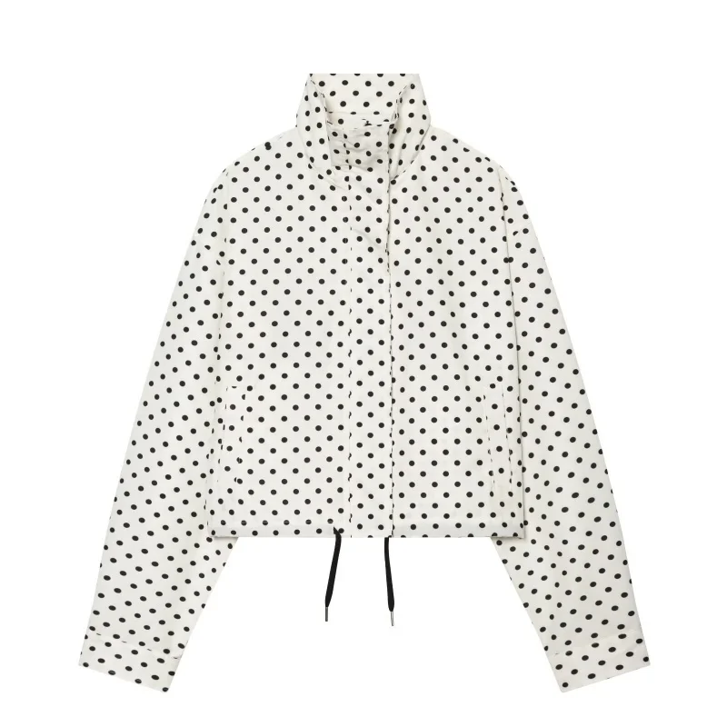 

Women's Jacket 2026 Summer New European and American Elegant Chic Personalized Polka Dot High Street Women's Parka Jacket