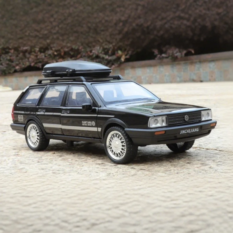 1:32 santana wagon liga fundida modelo de carro de brinquedo som e luz brinquedo infantil colecionável presente de aniversário