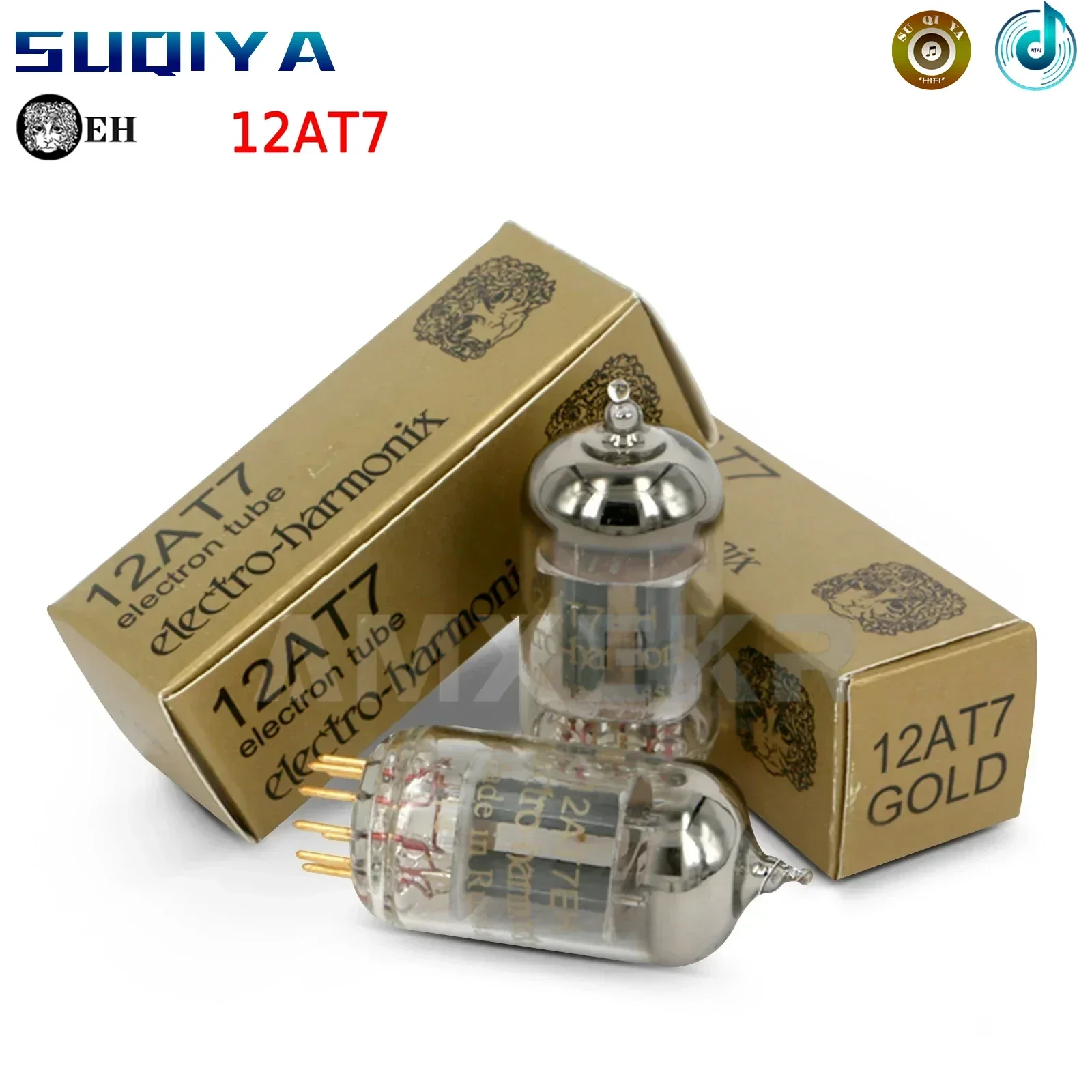 

SUQIYA-Vacuum Tube EH 12AT7 ECC81 Golden Foot Electronic Tube Amplifier Kit HIFI Audio Valve Original Exact Match Genuine