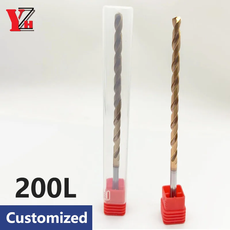 

Customized Carbide Twist Drill Total Length 200mm Diameter 2.5mm 2.6mm 3mm 3.5mm HRC50/55 CNC Straight Handle Drilling Hole