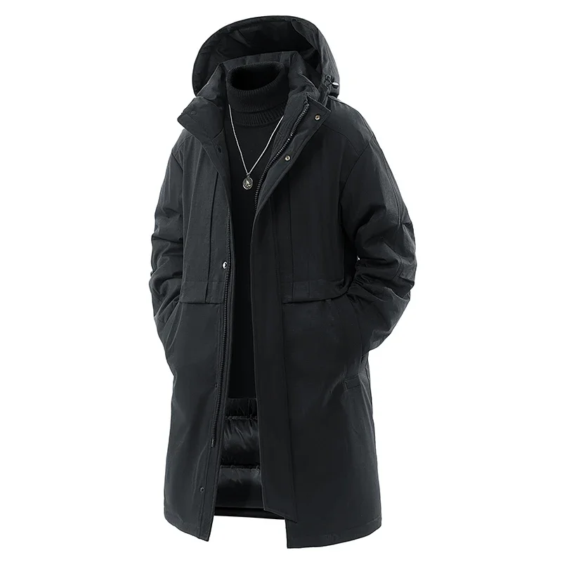

Winter Cargo Parkas Men Thick Fleece Jacket Plus Size 8XL 7XL 6XL Camp Parkas Waterproof Casual Big Size Winter Long Coats Male