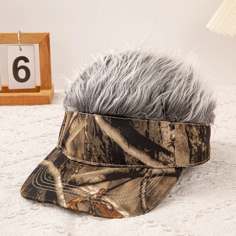 قبعة بيسبول مموهة للرجال للحماية من الأشعة فوق البنفسجية مع تكامل الشعر الطبيعي