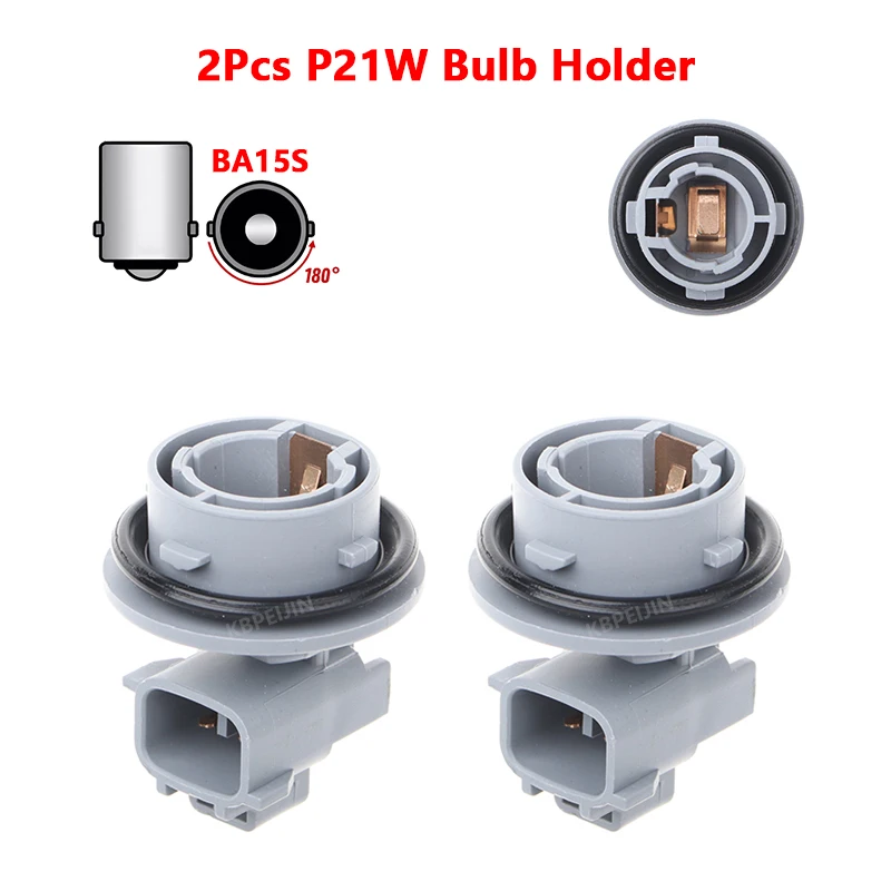 

For Toyota Corolla Tacoma Yaris Front Turn Signal Light Socket P21W Bulb Holder Car Lamp Replacement Parts 2PC