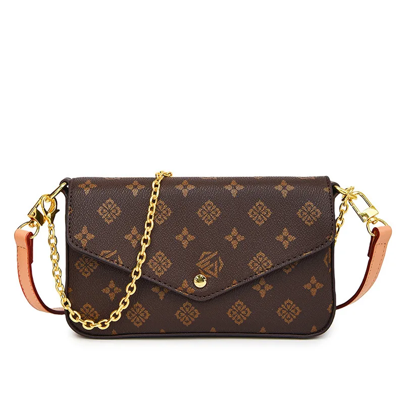 Sac bandoulière femme imprimé color block 2026 – Nouveau sac à main minimaliste à chaîne pour le quotidien