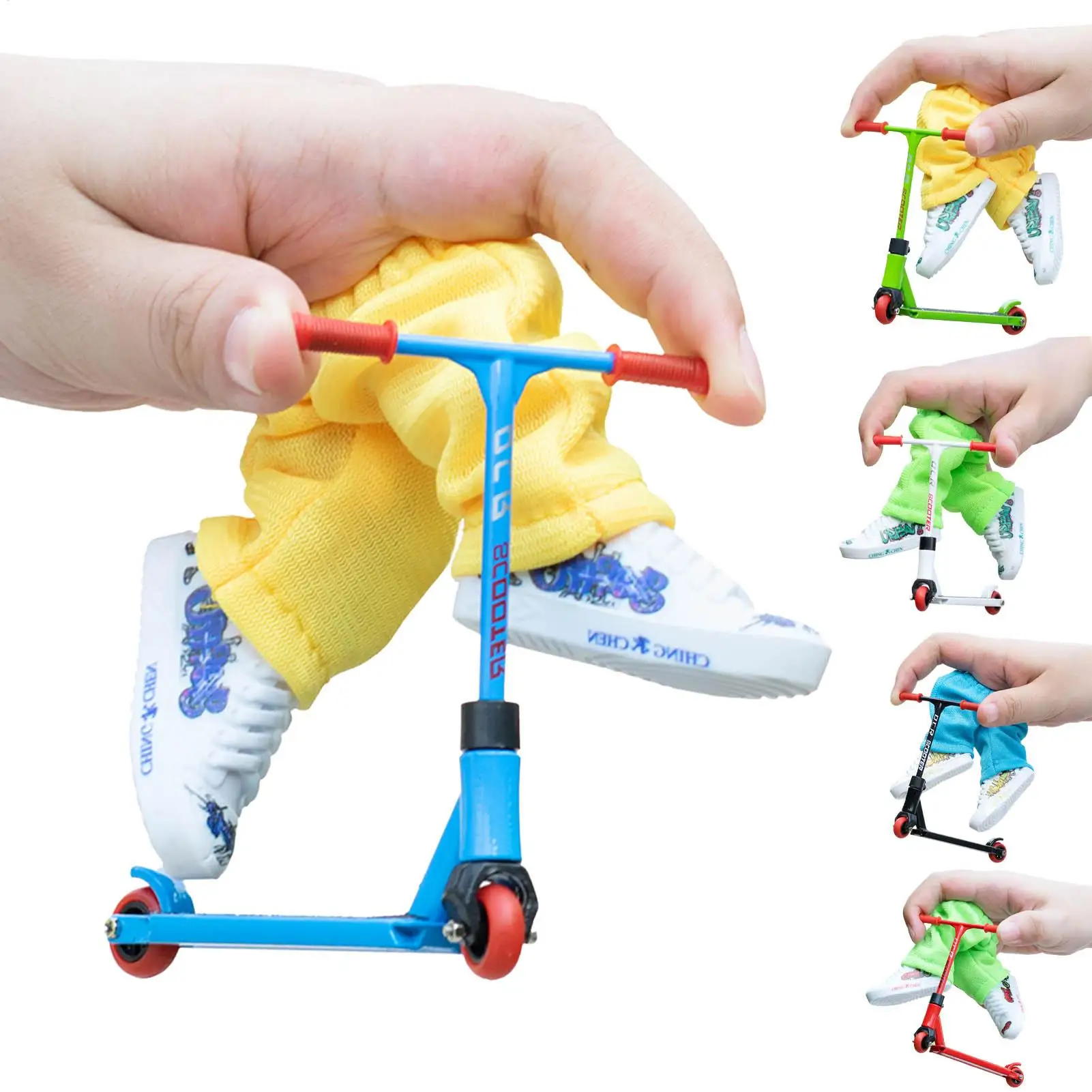 Novelty Funny Interactive Mini Finger Scooter Stunt Finger Toy Skate Skate Scooter Finger Parent-Child Interactive Holiday Gift