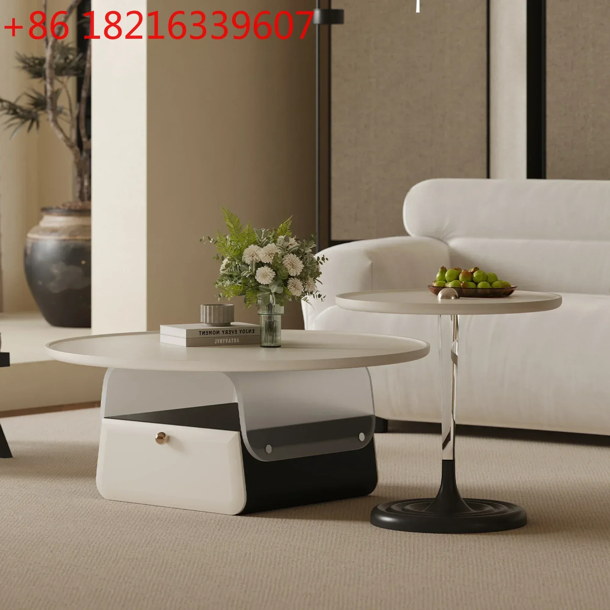 TAO Living Room Home High-Grade Acrylic Tea Table round