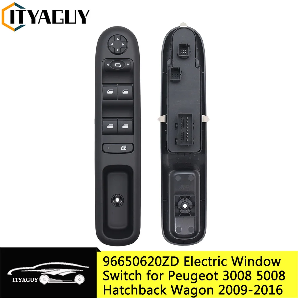 96650620ZD 96650621ZD Left Front Auto Car Door Lifter Master Power Window Switch For Peugeot 3008 5008 Hatchback Wagon 2009-2016