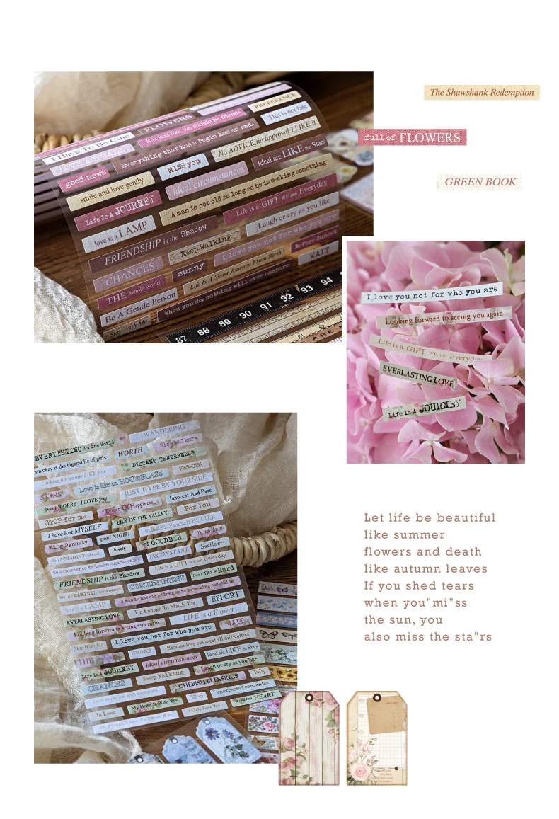3 Stück große Vintage-Aufkleber aus geflochtenem Papier, dekoratives Scrapbooking-Tagebuch, Album, handgefertigtes Junk-Tagebuchzubehör – Detail 10