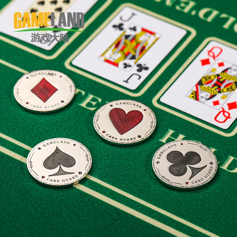 

Прижимная покерная карта из цинкового сплава, фишки Guard Premium Texas Hold'em Game Gambling Banker
