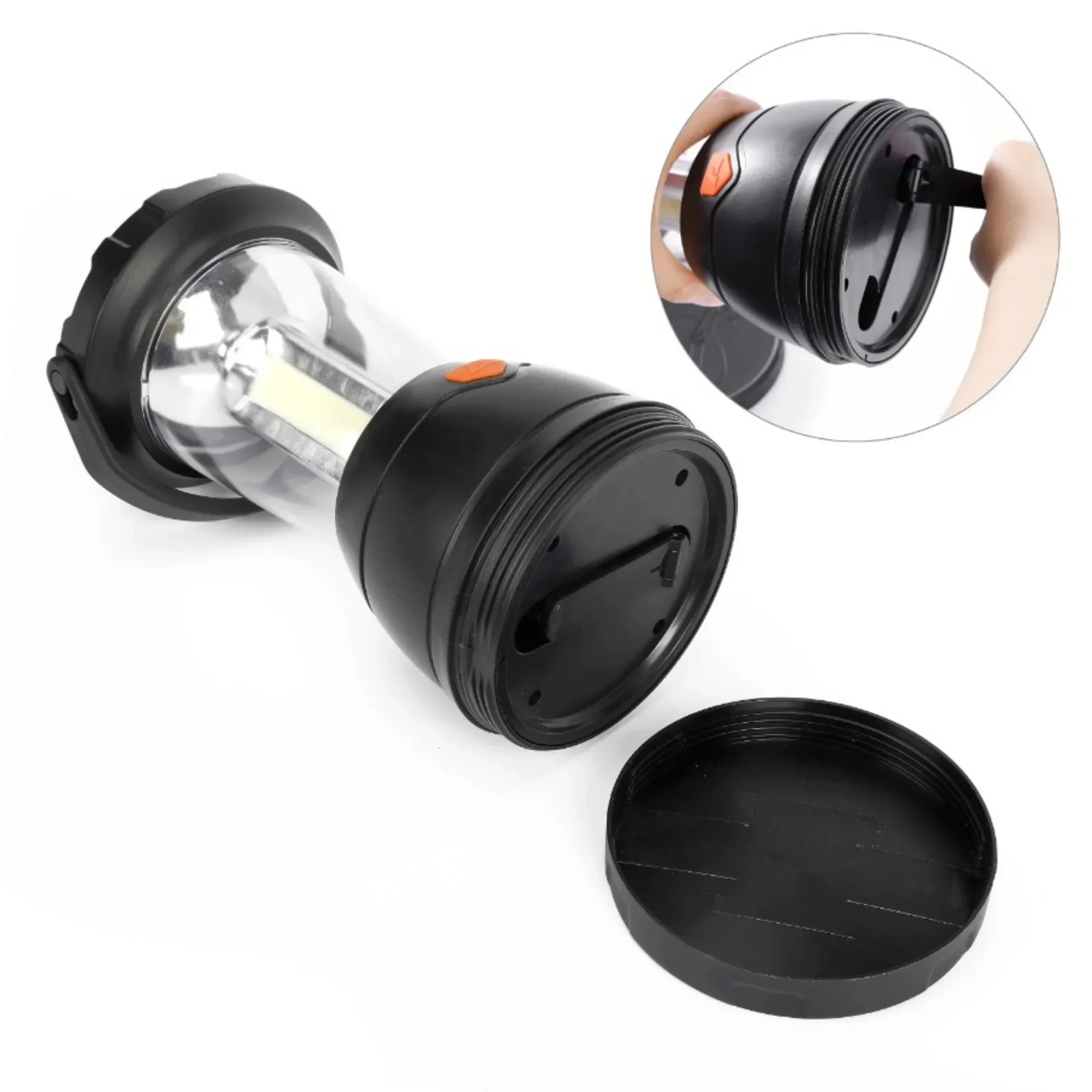 فانوس نجاة ثلاثي LED 800 لومن، قابل لإعادة الشحن، يعمل بالطاقة الشمسية، وكرنك #4