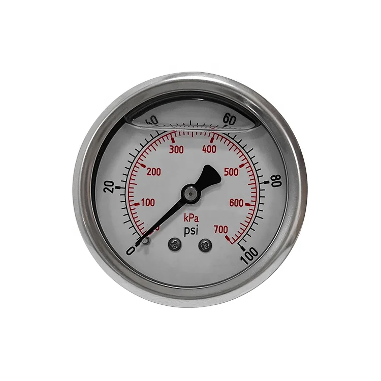 DIA 60MM Stable performance vacuum gauge 76 to 0 cmhg 2000 psi certificate pressure gauges