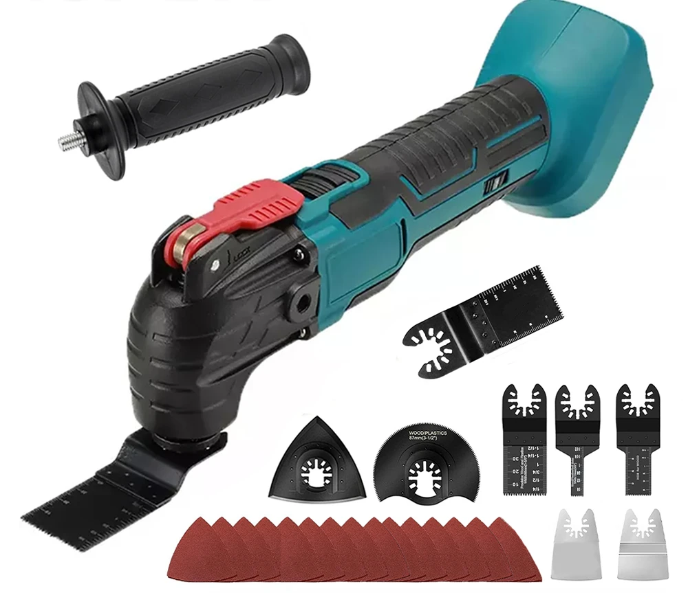 for  Electric Cordless Oscillating Multi-Tool Home DIY Trimmer,Sanding/Cutting/Polishing Woodworking Power Tool 6000 to 20000RPM