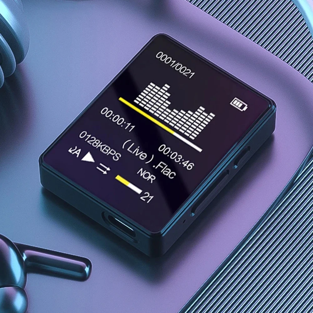 Mini riproduzione video MP4 da 8/16/32/64 GB HiFi compatibile con Bluetooth 5.0 Walkman per studenti MP3 Lettore MP3 sportivo con registrazione/e-book